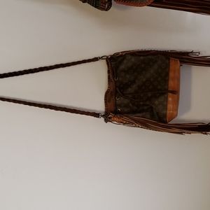 Vintage boho louis vuitton fringe crossbody bag